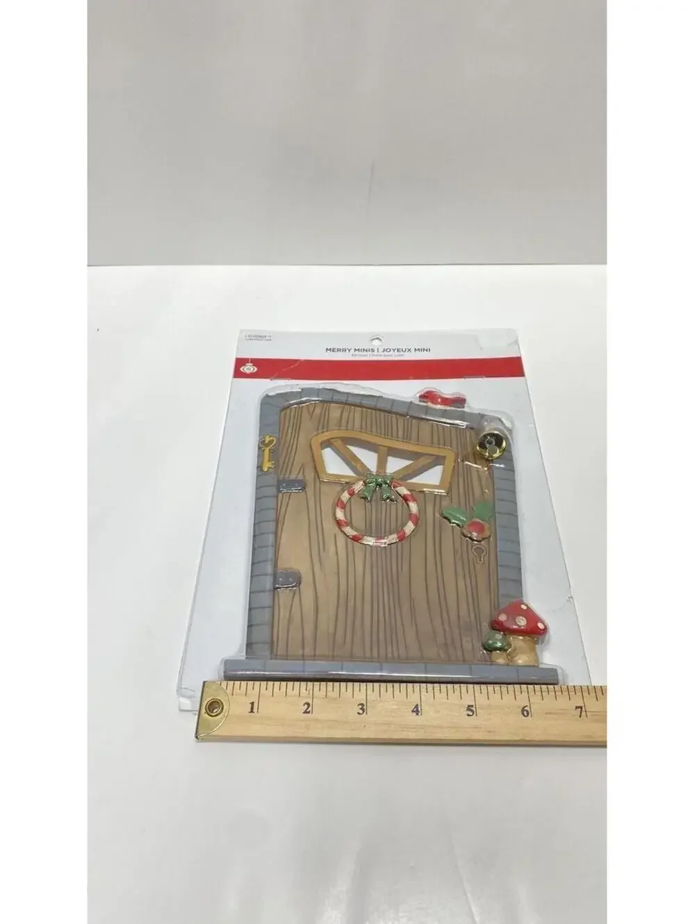 Detailed Wooden (style) Miniature Christmas Elf Door Decor Village DIY Craft